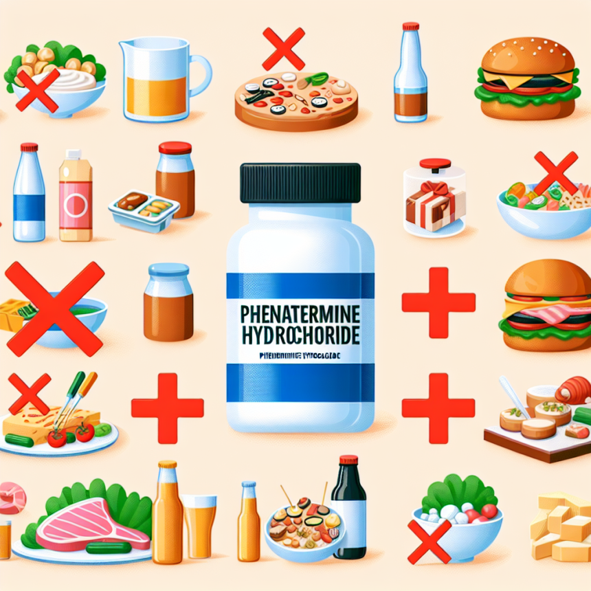 Qué alimentos debes evitar durante el ciclo con Phentermine Hydrochlorid