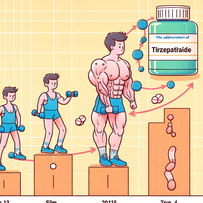 Tirzepatide y ritmo de crecimiento muscular en principiantes